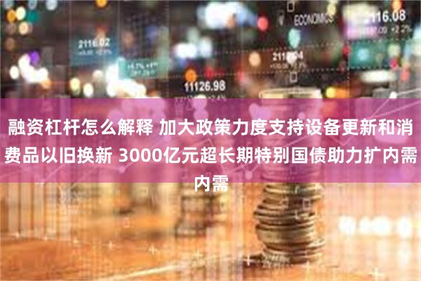 融资杠杆怎么解释 加大政策力度支持设备更新和消费品以旧换新 3000亿元超长期特别国债助力扩内需