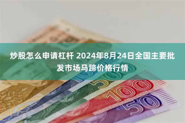 炒股怎么申请杠杆 2024年8月24日全国主要批发市场马蹄价格行情