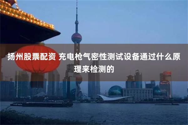 扬州股票配资 充电枪气密性测试设备通过什么原理来检测的