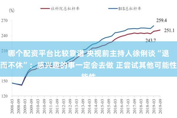 哪个配资平台比较靠谱 央视前主持人徐俐谈“退而不休”：感兴趣的事一定会去做 正尝试其他可能性