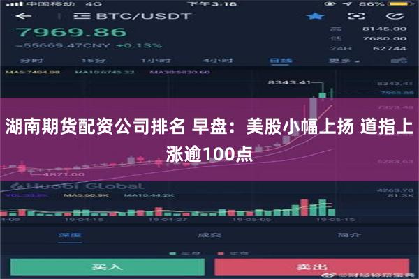 湖南期货配资公司排名 早盘：美股小幅上扬 道指上涨逾100点